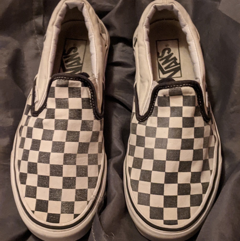 Checkered Vans 7 men's 8.5 womens
